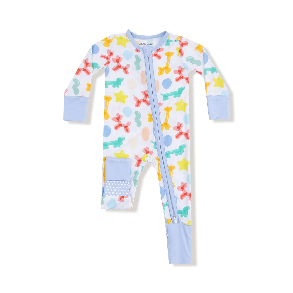Zip Romper - Balloon Animals Blue