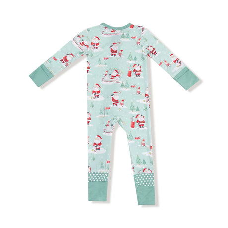 Zip Romper - Golfing Santa and Elves