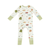 Zip Romper - Green Fishing Things