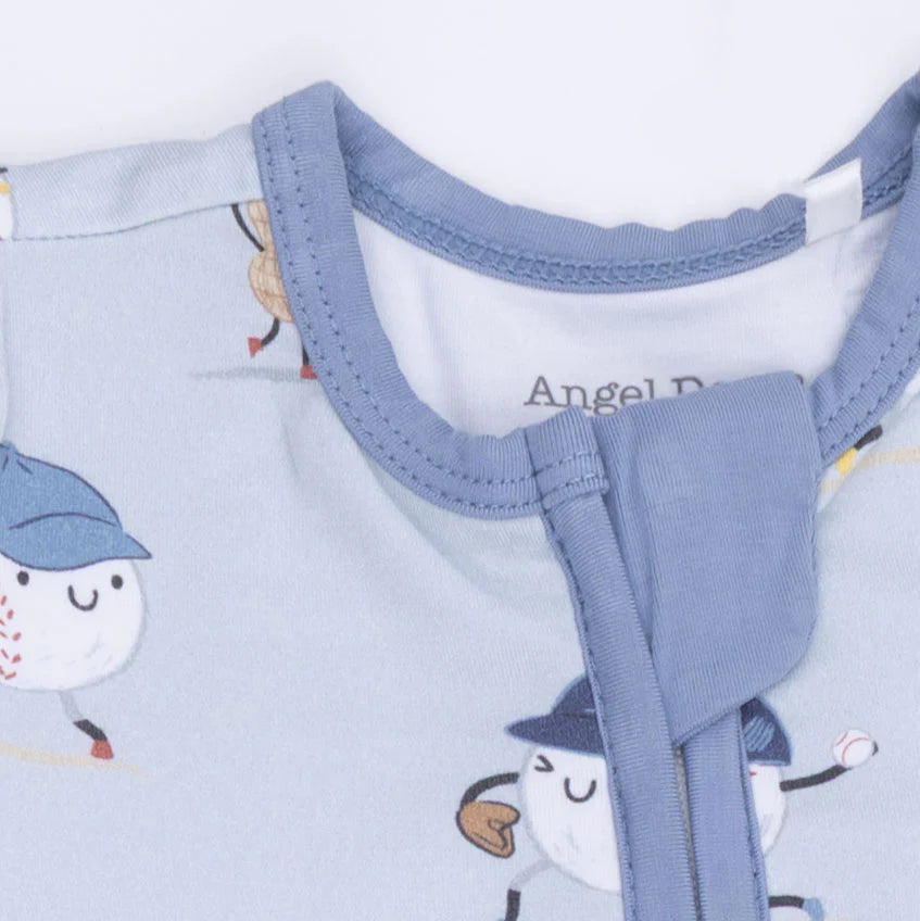 Zip Romper - Baseballs Playing Baseball