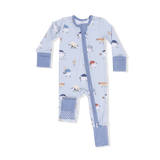 Zip Romper - Baseballs Playing Baseball