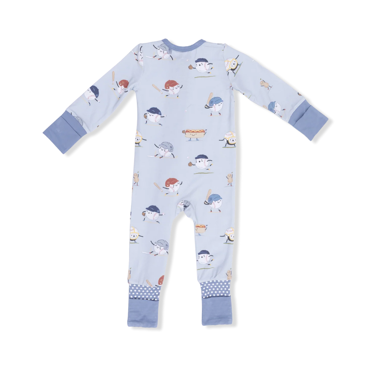 Zip Romper - Baseballs Playing Baseball