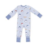 Zip Romper - Baseballs Playing Baseball
