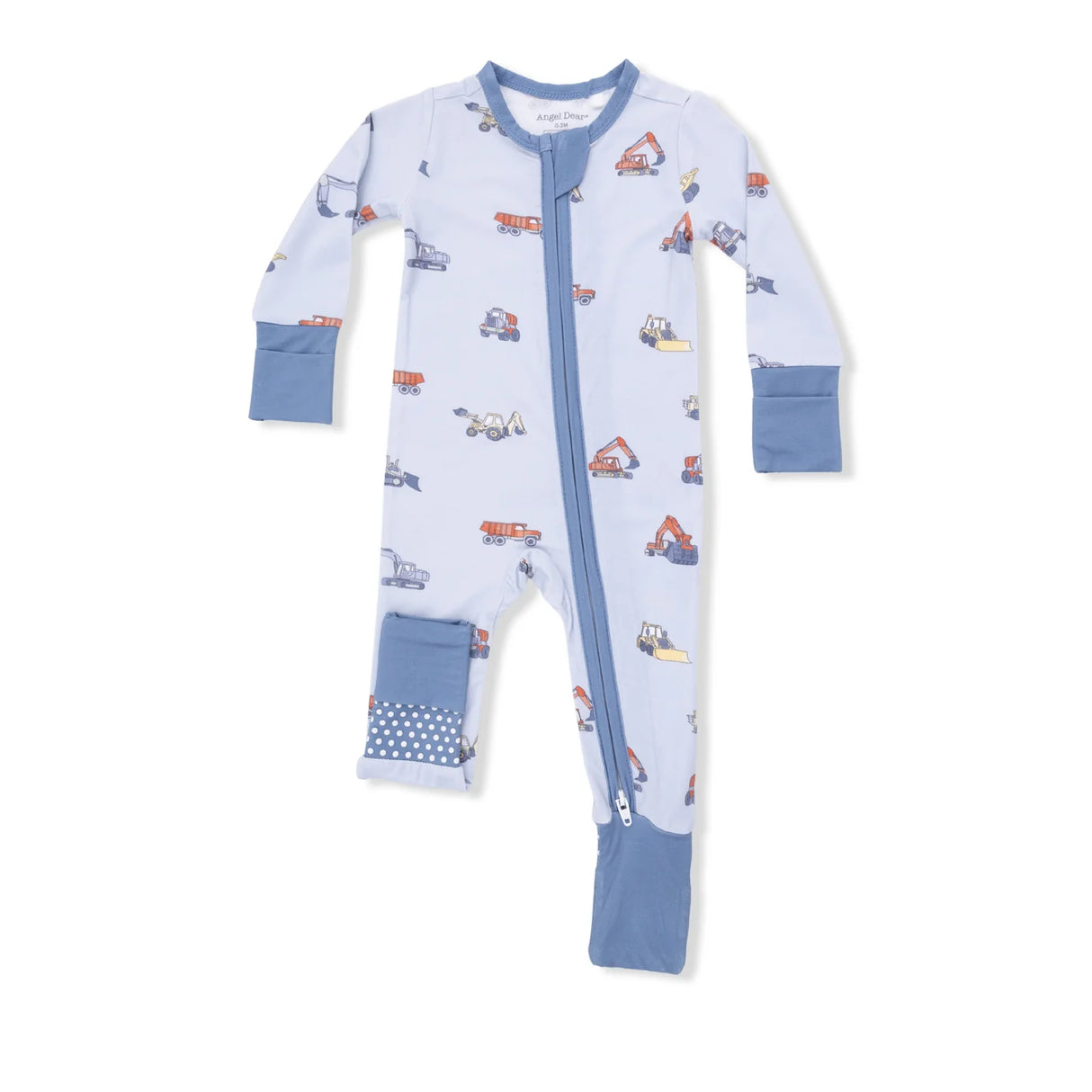 Zip Romper - Construction Vehicles