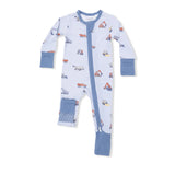 Zip Romper - Construction Vehicles