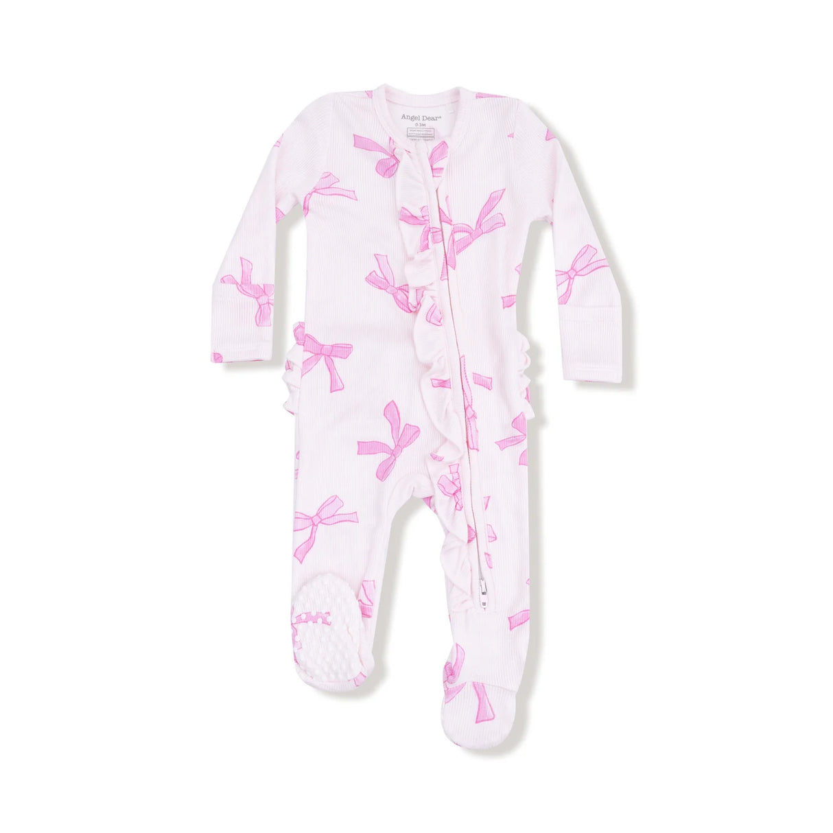 Ruffle Zip Footie - Pretty Bows