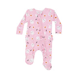 Ruffle Zip Footie - Spooky Ghost