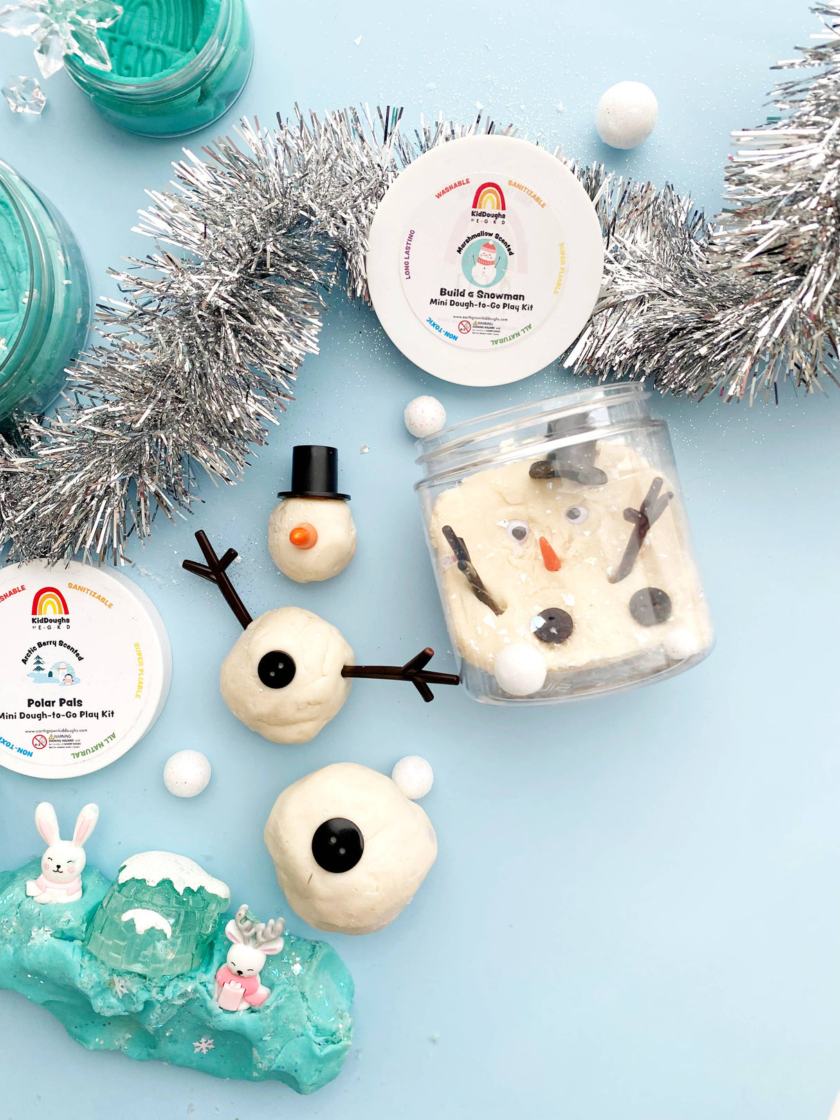 KidDough Mini Dough-to-Go - Snowman