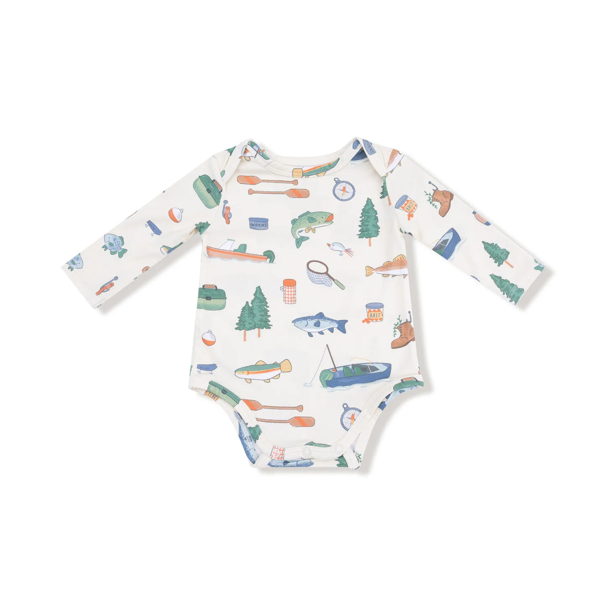 Long Sleeve Bodysuit - Fishing Things