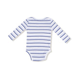 Long Sleeve Bodysuit - Vintage Blue Stripe