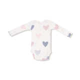Long Sleeve Bodysuit - Hearts