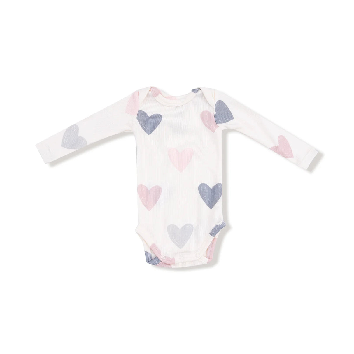 Long Sleeve Bodysuit - Hearts