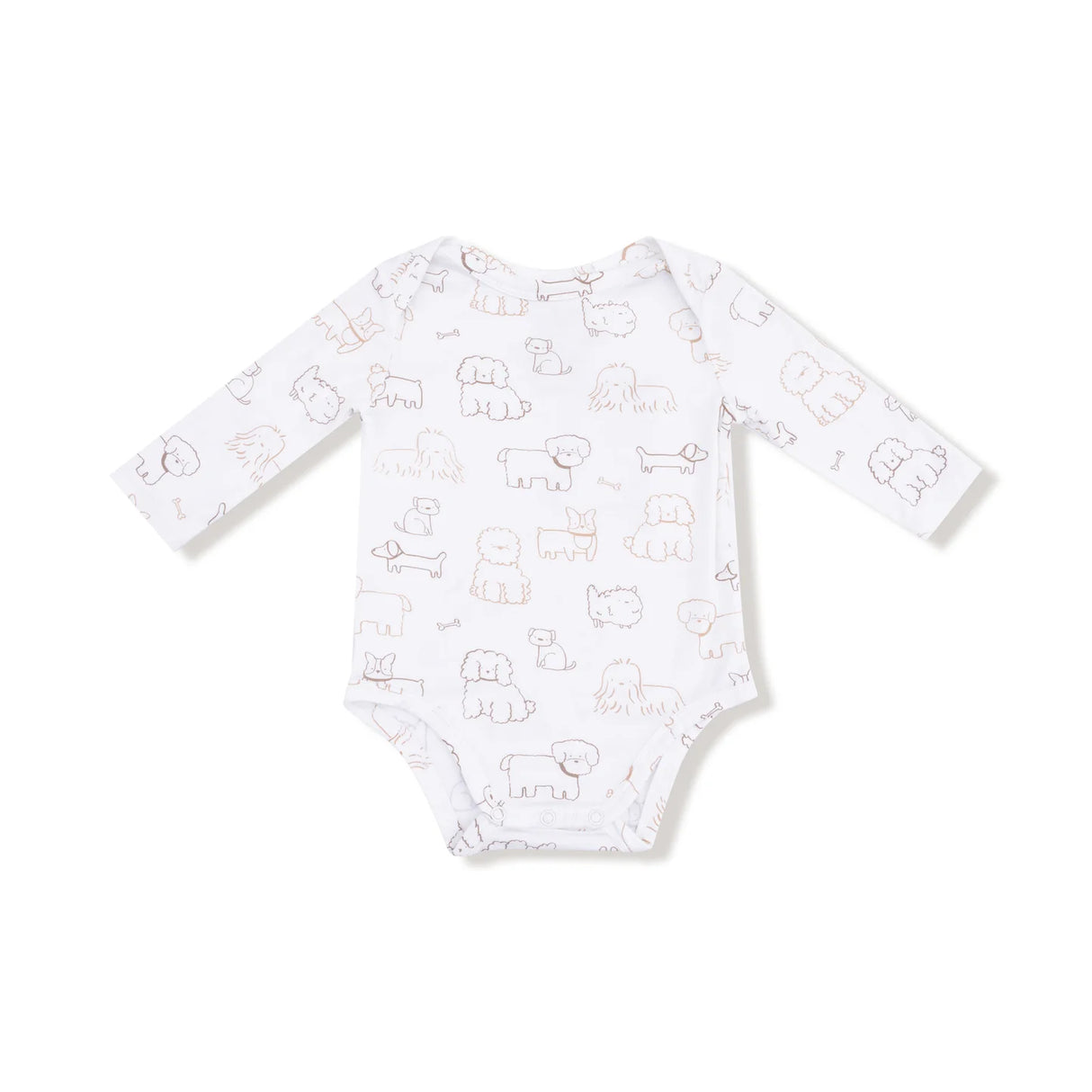 Long Sleeve Bodysuit - Neutral Pups
