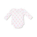 Long Sleeve Bodysuit - Ribbon Bow Trellis