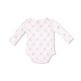 Long Sleeve Bodysuit - Ribbon Bow Trellis