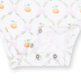 Ruffle Sleeve Bodysuit - Pretty Pumpkin Trellis