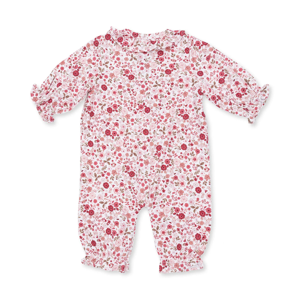 Ruffle Collar Romper - Serene Floral