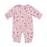 Ruffle Collar Romper - Serene Floral