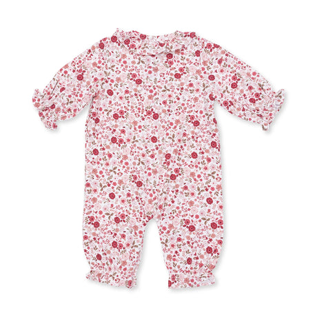 Ruffle Collar Romper - Serene Floral