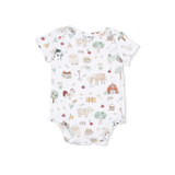 Short Sleeve Bodysuit - Cute Farm Animals