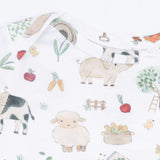 Short Sleeve Bodysuit - Cute Farm Animals