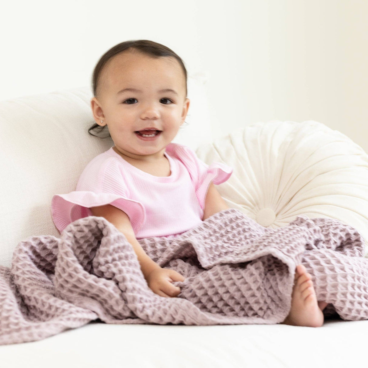 Waffle Baby Blanket - Orchid