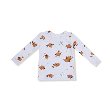 Long Sleeve Loungewear - Footballs Playing Football