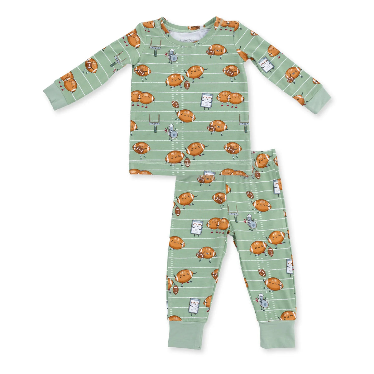 Long Sleeve Loungewear Set - Footballs Playing Football