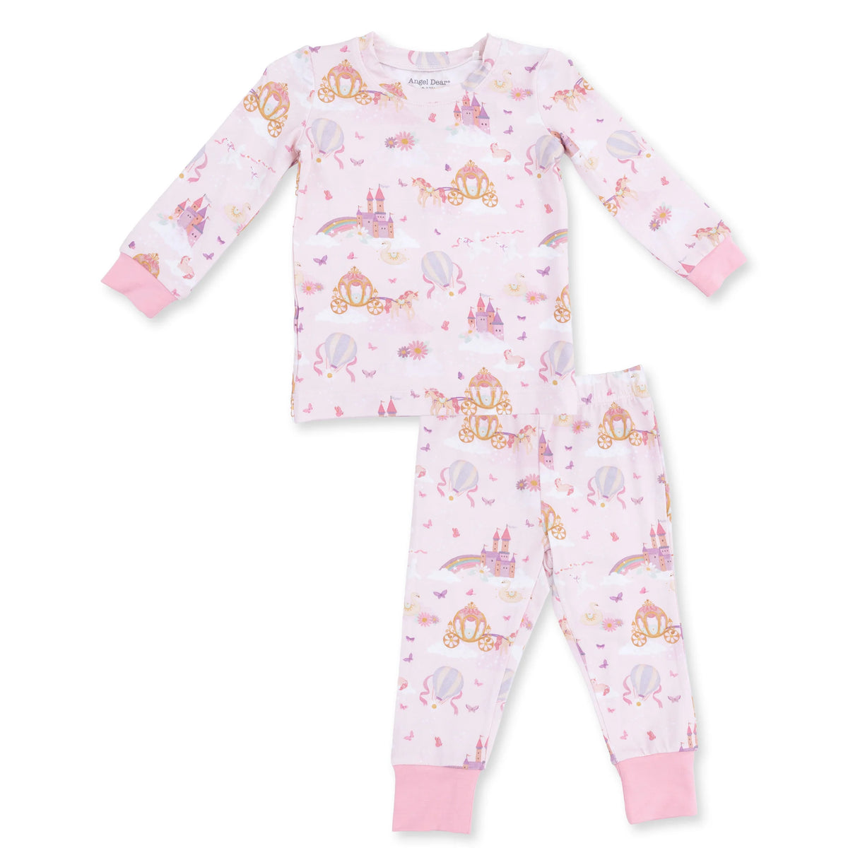 Long Sleeve Loungewear Set - Princess Unicorns and Castle