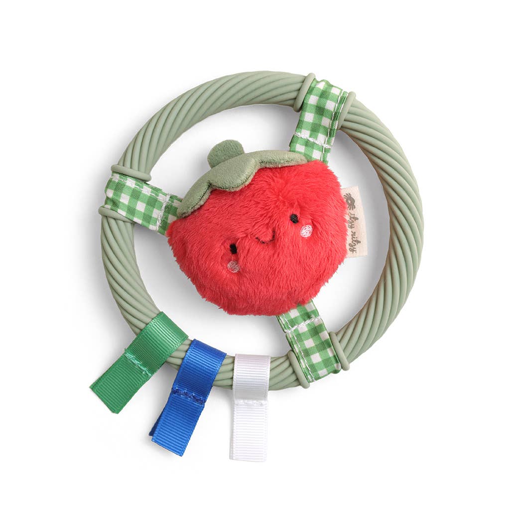 Itzy Ring Pal Teether - Red Tomato