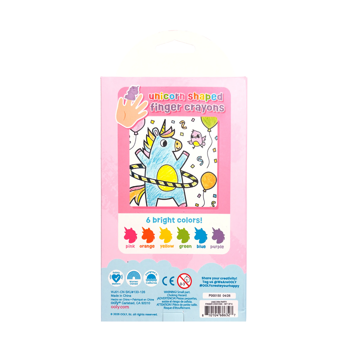 Unicorn Party Finger Crayons