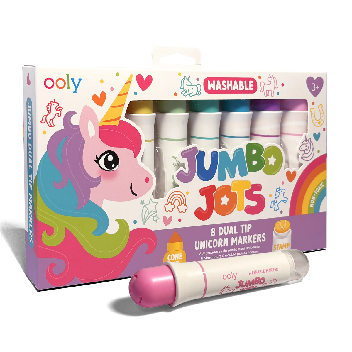 Jumbo Jots Dual Tip Stamp Markers - Unicorn