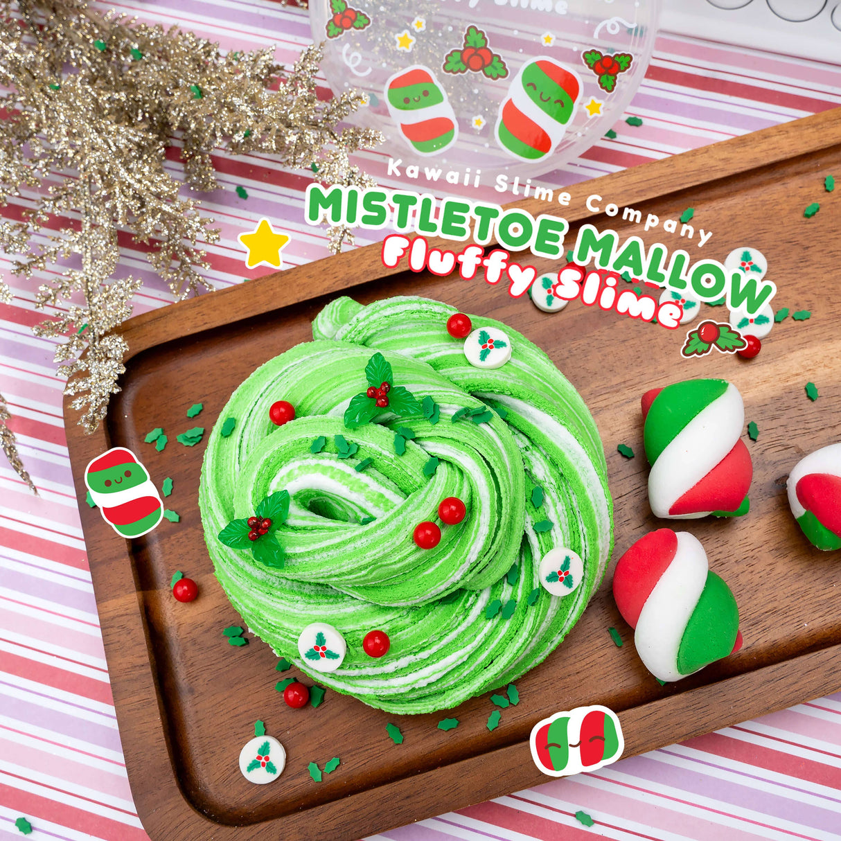 Kawaii Slime - Mistletoe Mallow Fluffy Slime FINAL SALE
