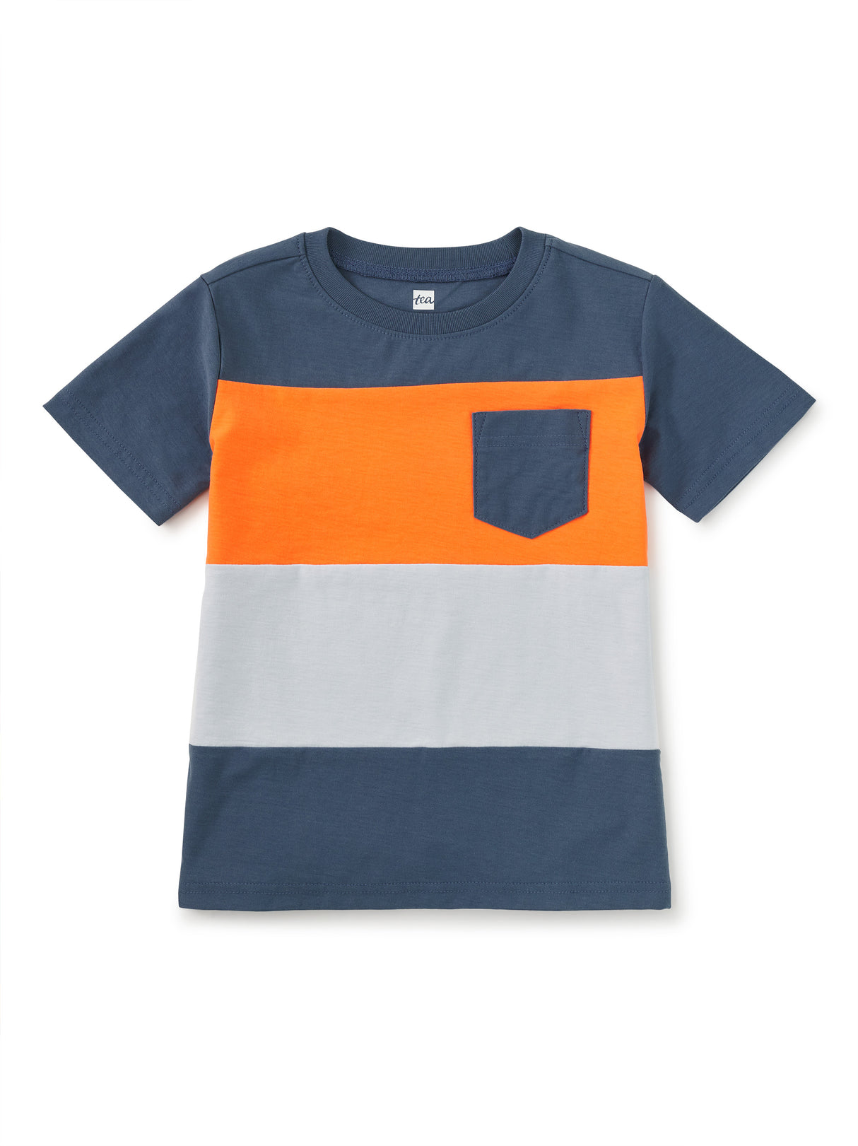 Colorblock Pocket Tee - Cornflower