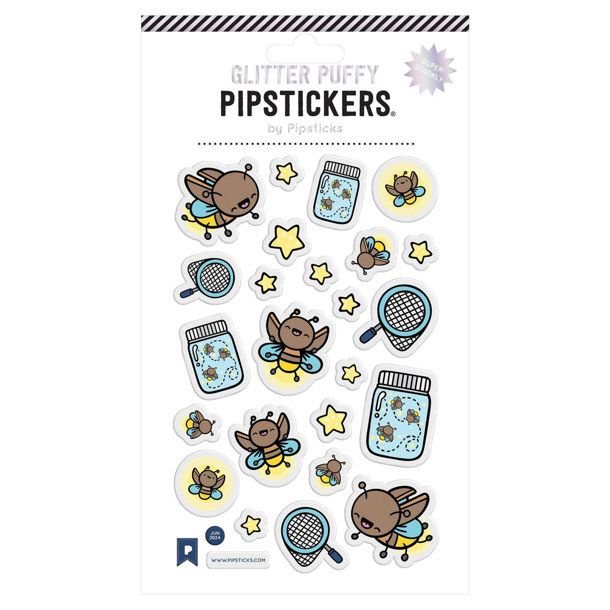 Pipstickers - Puffy Flickering Fireflies