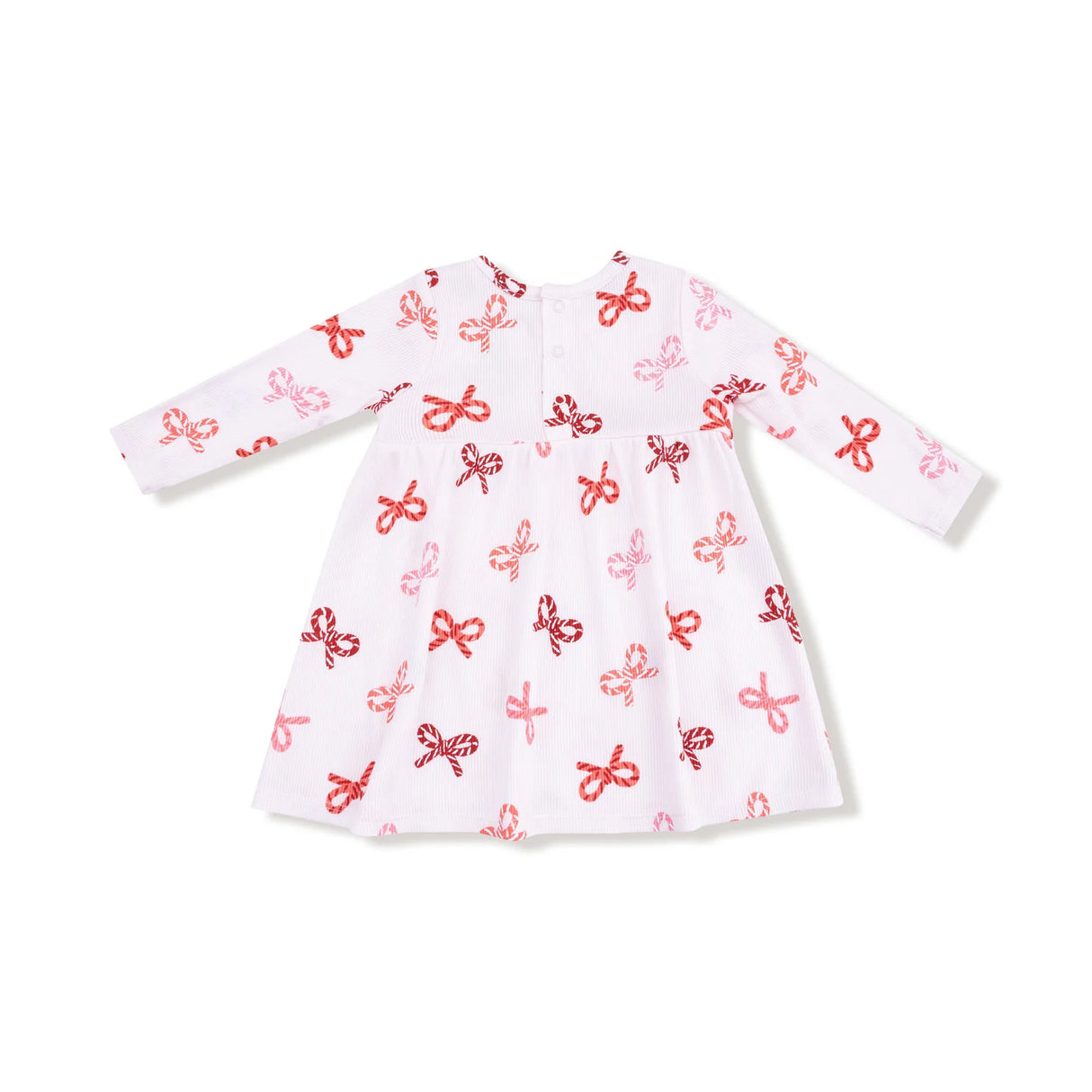 Long Sleeve Dress and Bloomer - Candy Cane Bows