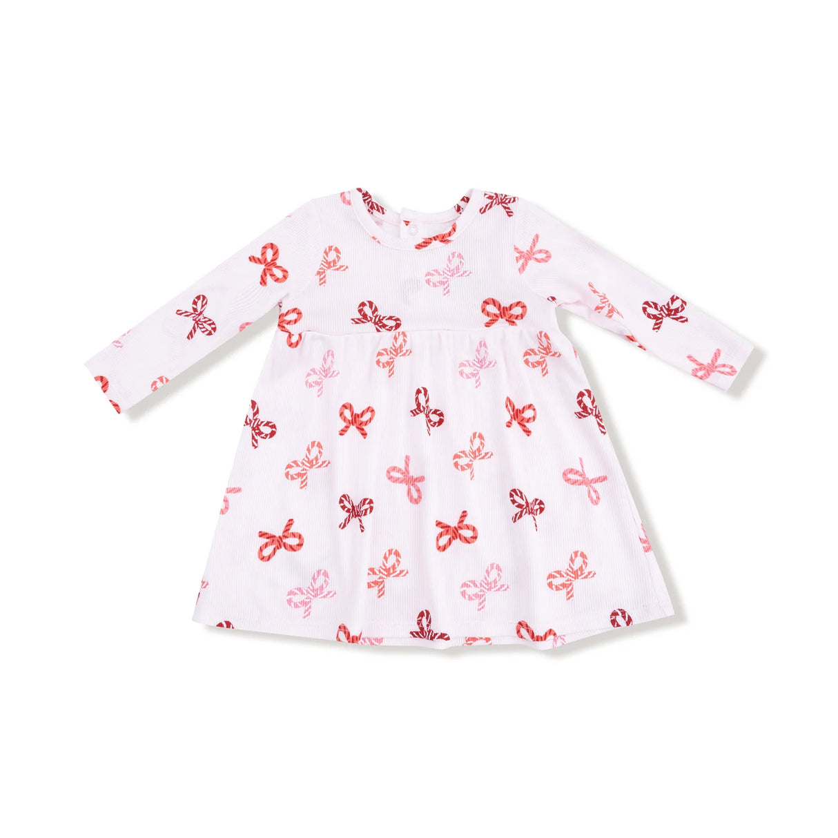 Long Sleeve Dress and Bloomer - Candy Cane Bows