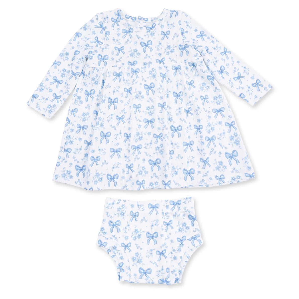 Dress and Bloomers - Blue Bows and Flowers