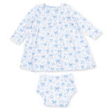 Dress and Bloomers - Blue Bows and Flowers