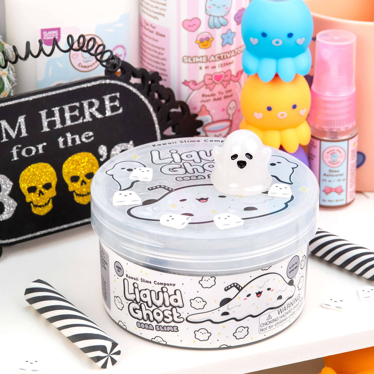 Kawaii Slime - Liquid Ghost Boba Clear Slime