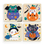 Set of 4 Wood Puzzles - Spooky Friends