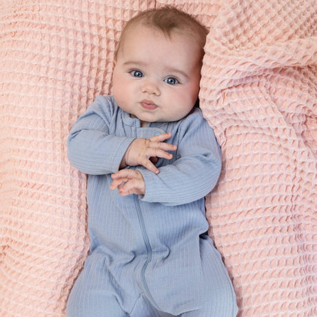 Waffle Baby Blanket - Blush