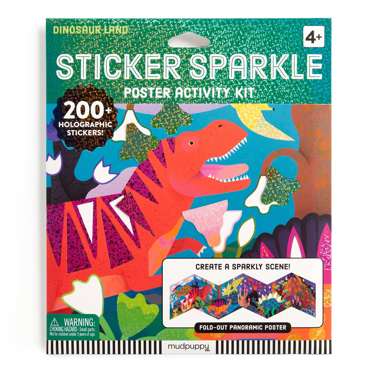 Sticker Sparkle Poster Activity Kit - Dinosaur Land