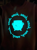 Glow in the Dark Graphic Pullover - Amok, Amok, Amok
