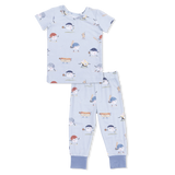 Short Sleeve Lounge Set - Baseballs Playing Baseball