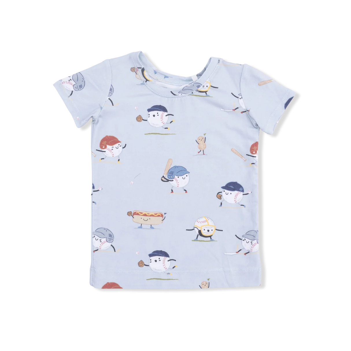 Short Sleeve Lounge Set - Baseballs Playing Baseball