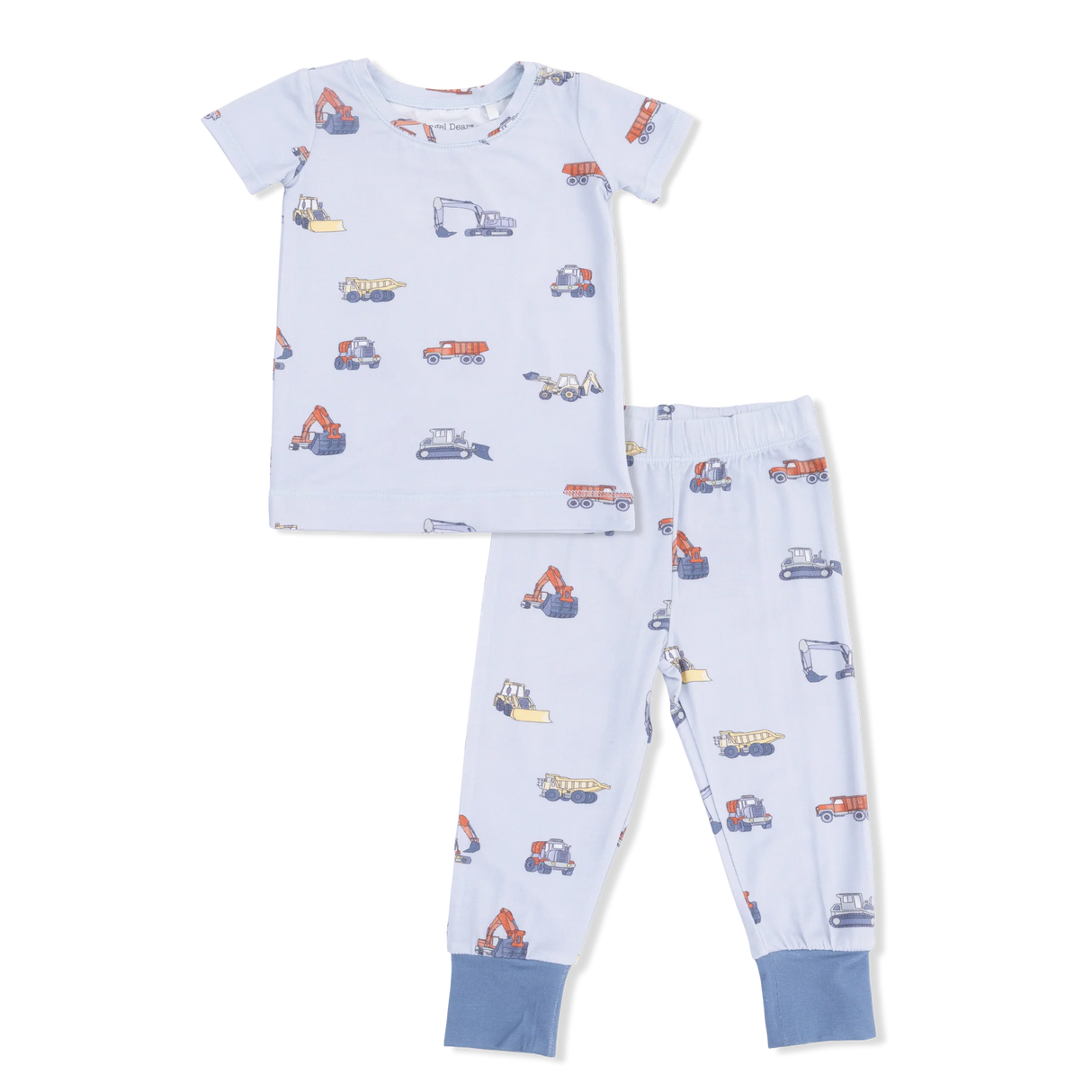 Short Sleeve Lounge Set - Construction Vehicles