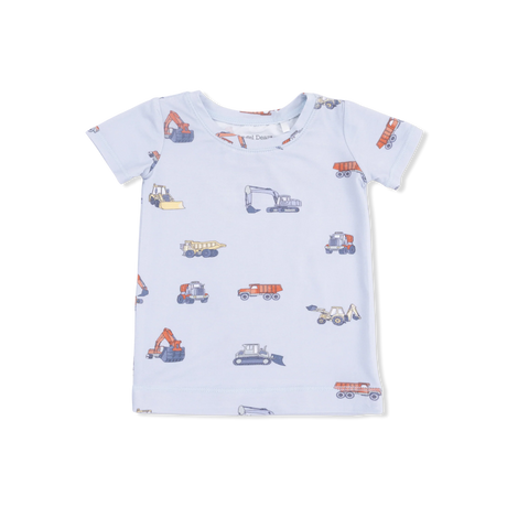 Short Sleeve Lounge Set - Construction Vehicles