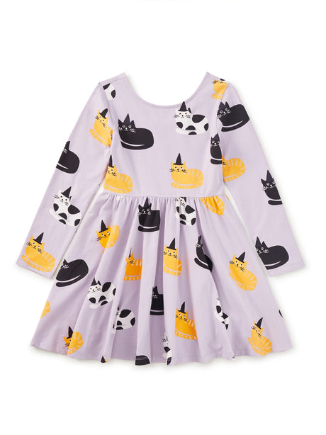 Printed Ballet Dress - Cats in Hats
