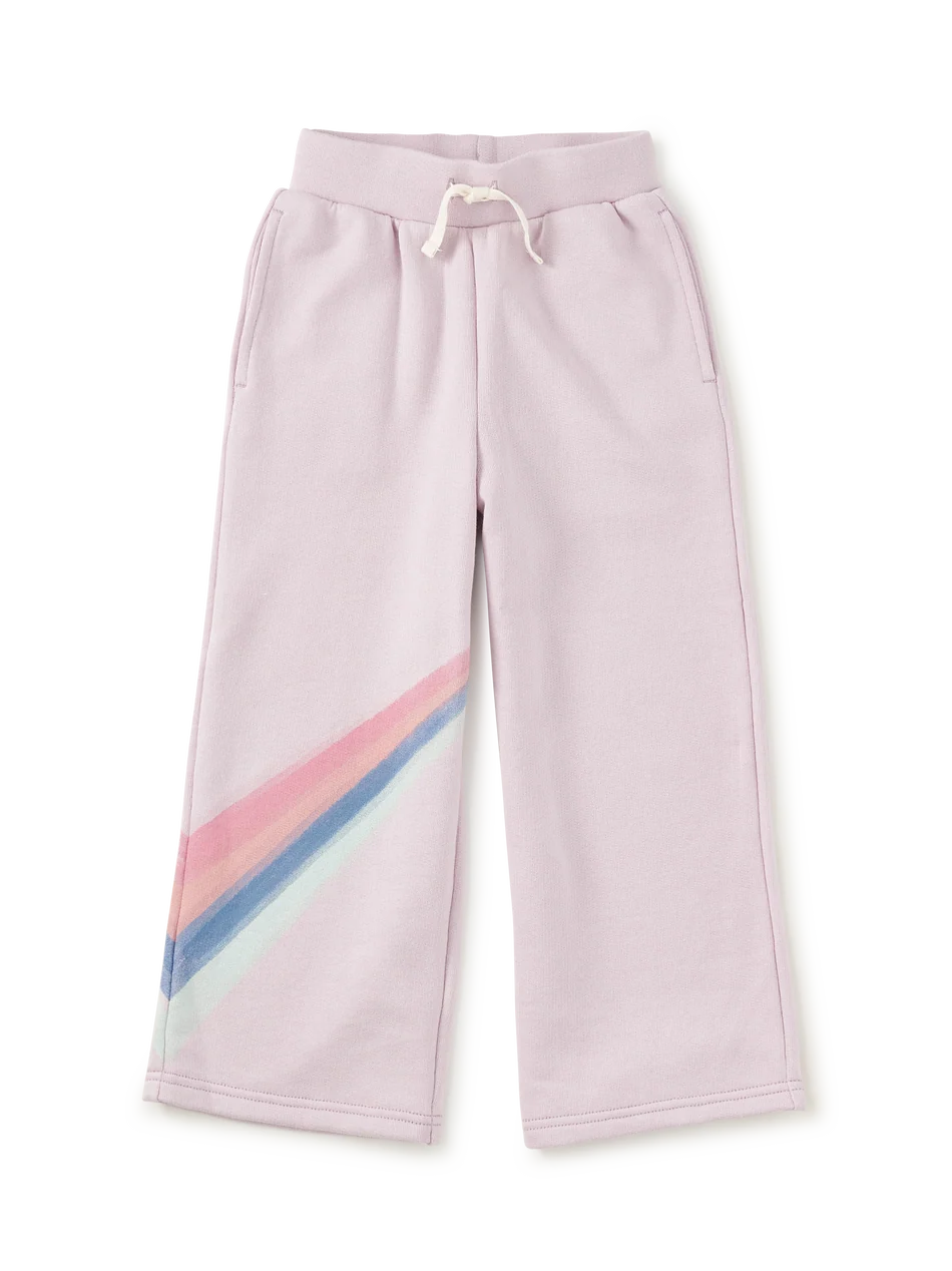 Wide Leg French Terry Pants - Urchin Purple